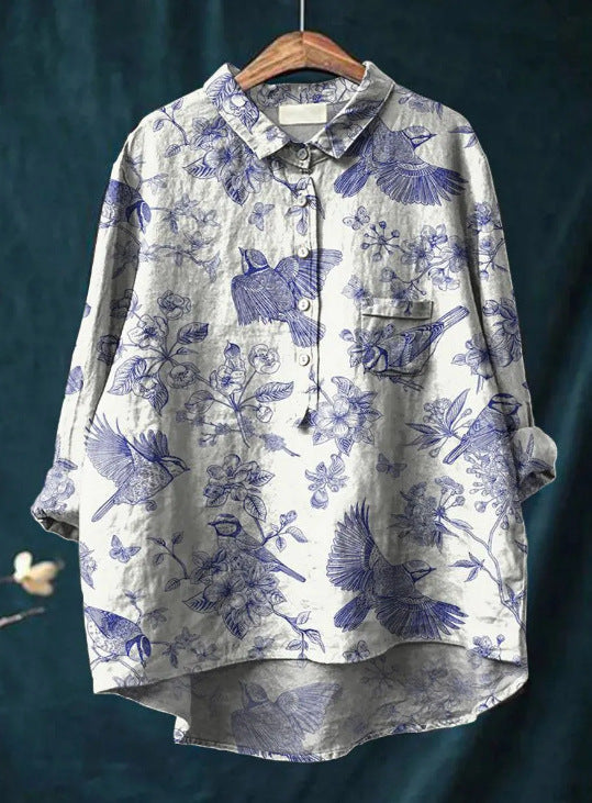 White/Blue Bird / 3XL
